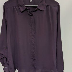 Royal Purple Button up Blouse
